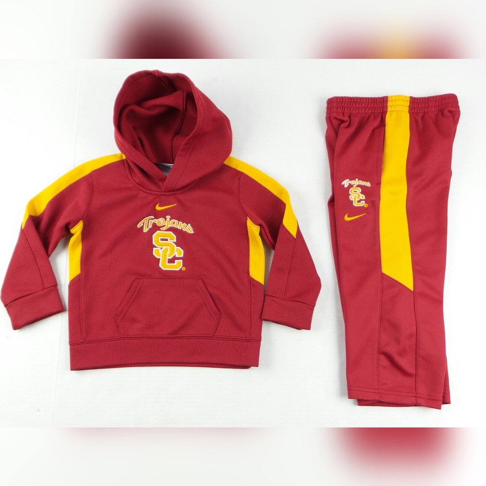 RARE Nike NCAA USC Trojans 2 Piece Jogging Set Size Toddler 2T